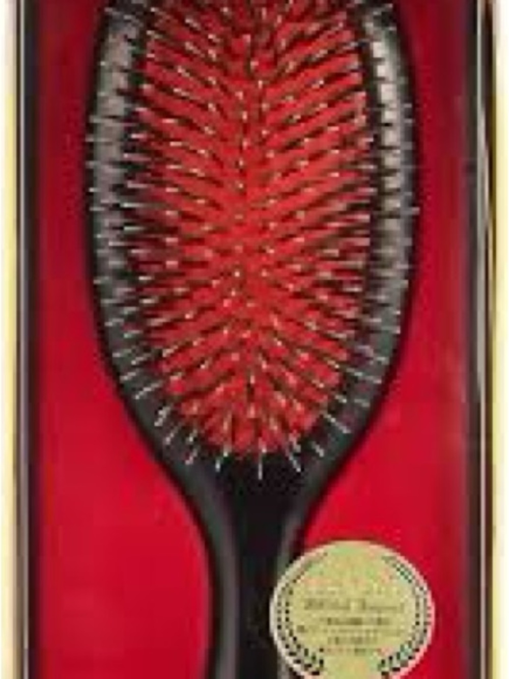 Mason Pearson BN3 Brush with Cleaning Brush-Dark Ruby